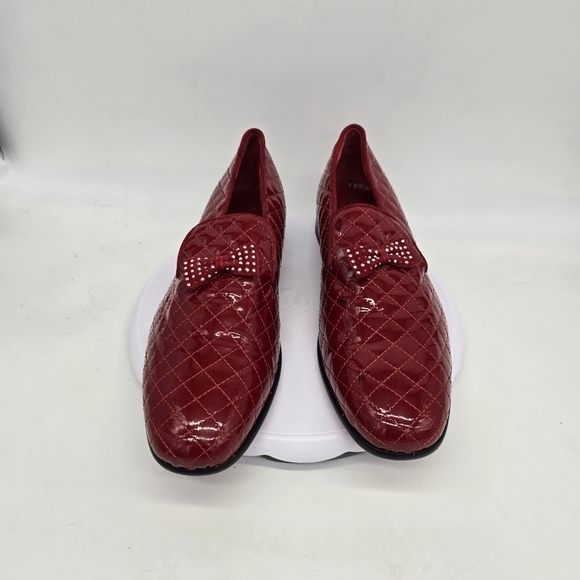 Emilio Franco Shoe Men\'s 12 / 46 Red Exotic Slip On Bowtie Loafers main image 10